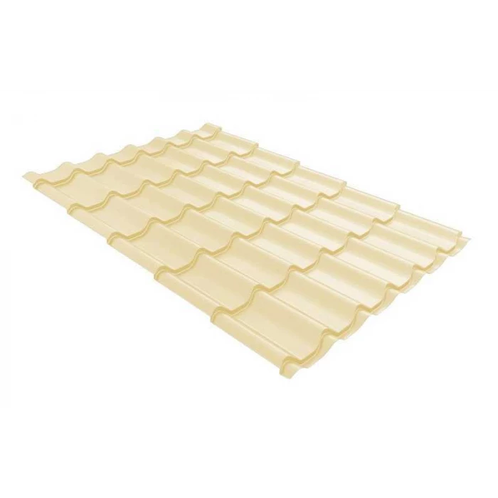 Металлочерепица Grand Line Монтеррей 0,5 Satin RAL 1015 Светлая слоновая кость