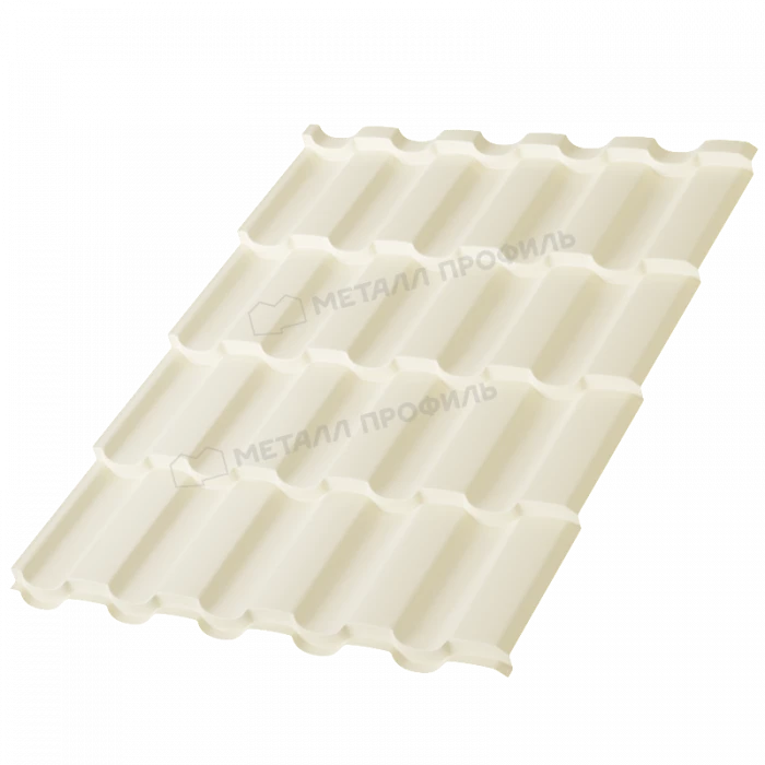 Металлочерепица Металл-Профиль Монтекристо 0,5 NormanMP RAL 1015 Светлая слоновая кость