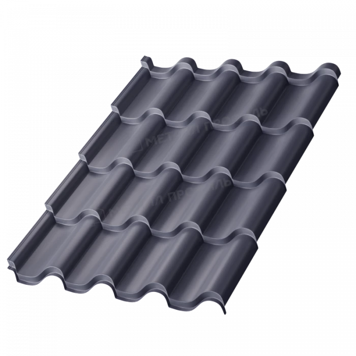 Металлочерепица Металл-Профиль Монтерроса-M 0,5 PURMAN® RAL 7024 Серый графит