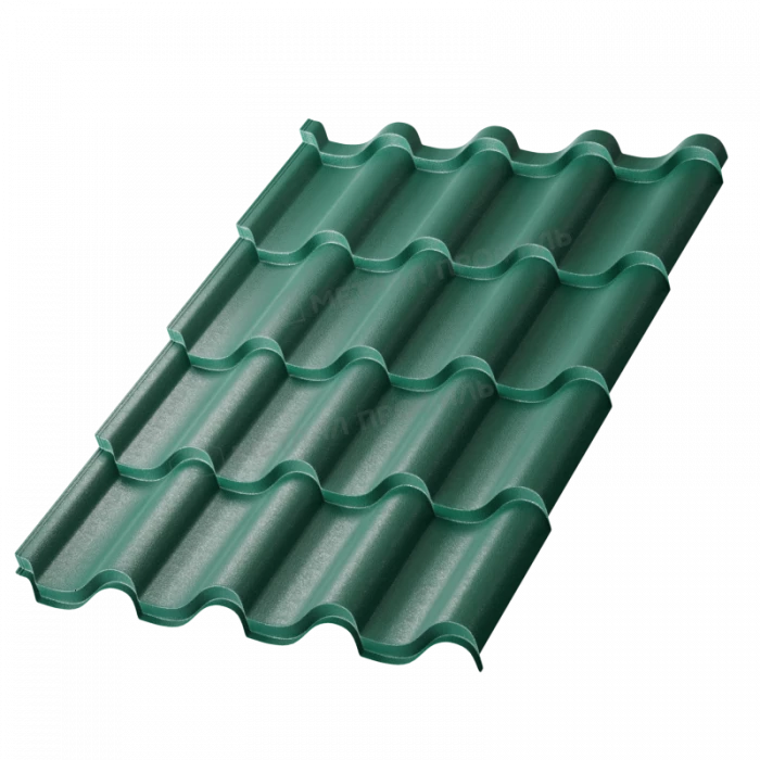 Металлочерепица Металл-Профиль Монтерроса-M 0,5 VikingMP® E RAL 6005 Зеленый мох