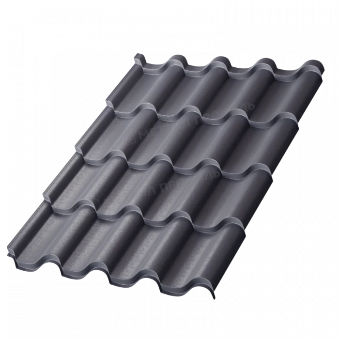 Металлочерепица Металл-Профиль Монтерроса-ML 0,5 VikingMP® E RAL 7024 Серый графит