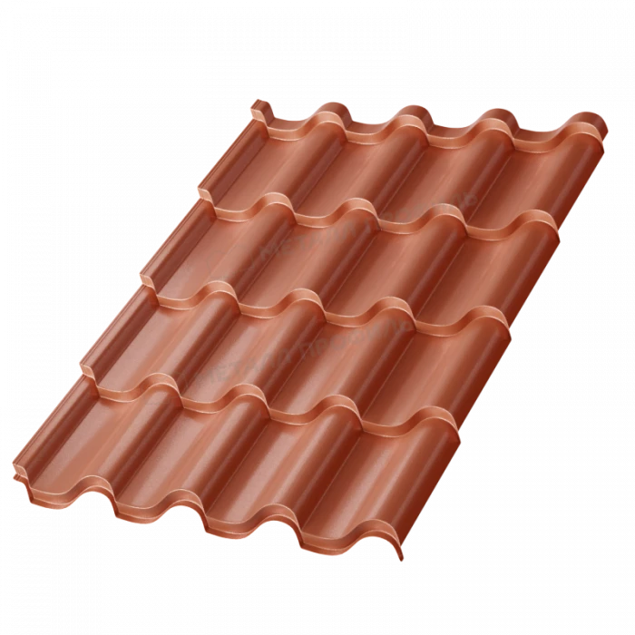 Металлочерепица Металл-Профиль Монтерроса-SL 0,5 PURMAN® Argillite Медный металлик