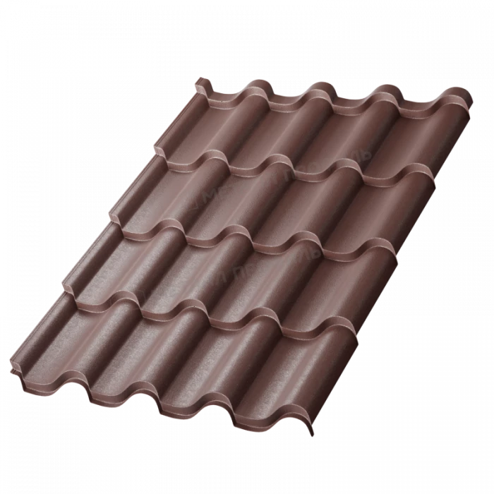 Металлочерепица Металл-Профиль Монтерроса-SL 0,5 VikingMP® E RAL 8017 Коричневый шоколад