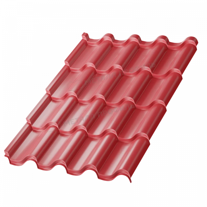 Металлочерепица Металл-Профиль Монтерроса-SL 0,45 VikingMP® RAL 3011 Коричнево-красный