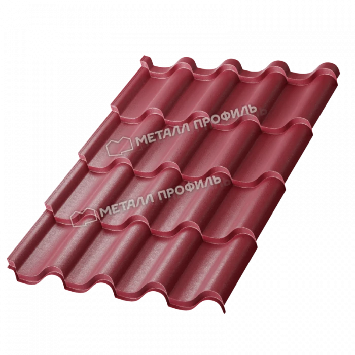Металлочерепица Металл-Профиль Монтерроса-M 0,45 VikingMP® RAL 3005 Красное вино
