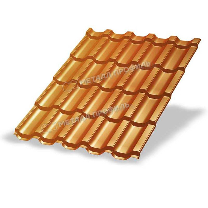 Металлочерепица Металл-Профиль Трамонтана-M 0,5 AGNETA® Copper/Copper/Медный/Медный