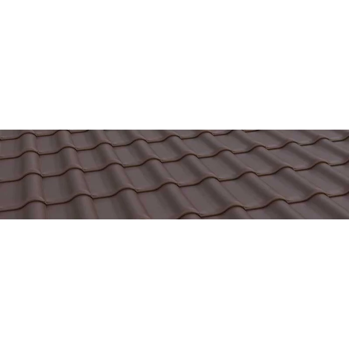 Керамическая черепица Braas Рубин 11V Ангоб темно-коричневый
