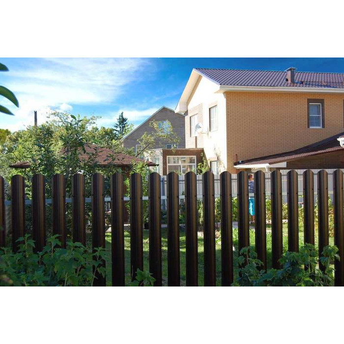 Штакетник Круглый фигурный Grand Line 0,45 Print-double Elite Golden Wood Golden Wood фото 2