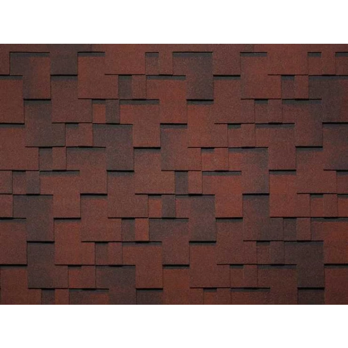 Гибкая черепица Тегола Business Plus Готик Красный гранит