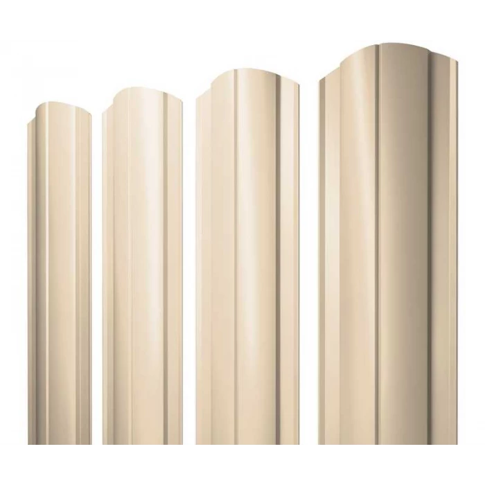 Штакетник Круглый фигурный Grand Line 0,45 Полиэстер RAL 1015 Светлая Слоновая Кость