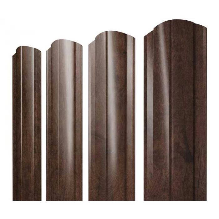 Штакетник Круглый фигурный Grand Line 0,45 Print-double Elite Antique Wood Пленкой Antique Wood