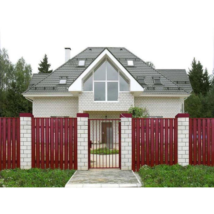 Штакетник Полукруглый Slim Grand Line 0,4 Полиэстер - double RAL 7024 Мокрый Асфальт