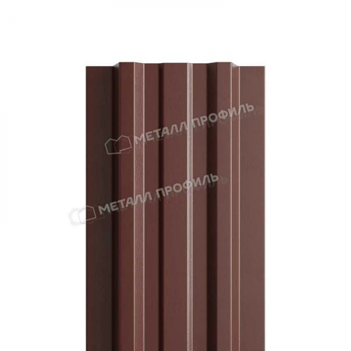 Штакетник Металл Профиль LАNE-T 0,5 PURMAN® RAL 8017 Коричневый шоколад