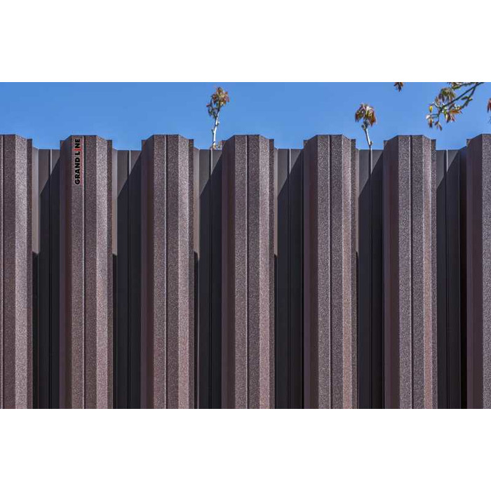 Штакетник П-образный В Grand Line 0,45 Drap ST RAL 8017 Шоколад фото 3