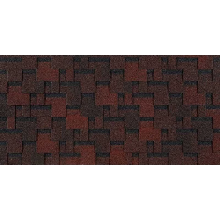 Гибкая черепица Docke EURASIA ЛАБИРИНТ Красный