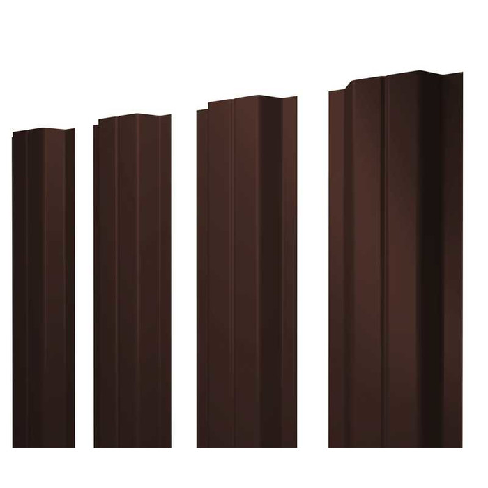 Штакетник П-образный 0,5 Satin Grand Line 0,5 Satin RAL 8017 Шоколад