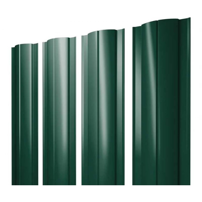 Штакетник Круглый Grand Line 0,45 Полиэстер - double RAL 6005 Зеленый Мох