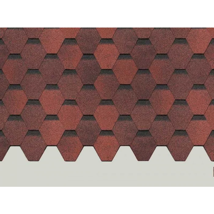 Гибкая черепица Docke EUROPA КАРАТ Красный