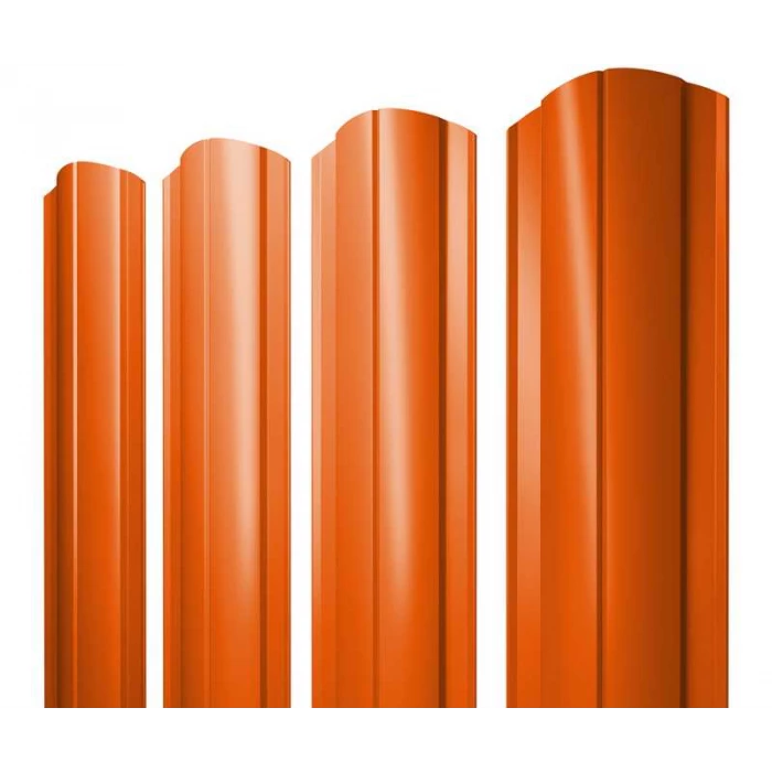 Штакетник Круглый фигурный Grand Line 0,45 Полиэстер RAL 2004 Оранжевый