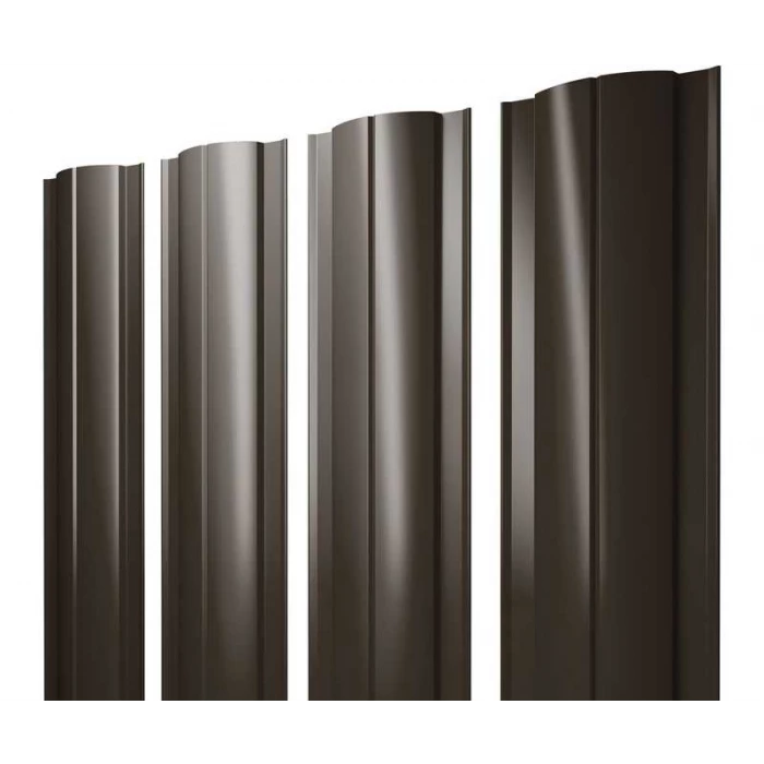 Штакетник Круглый Grand Line 0,45 Полиэстер - double RR 32 Темно-Коричневый