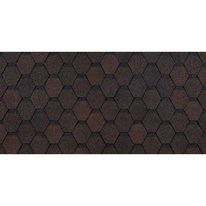 Гибкая черепица Docke EURASIA ШЕСТИГРАННИК Коричневый
