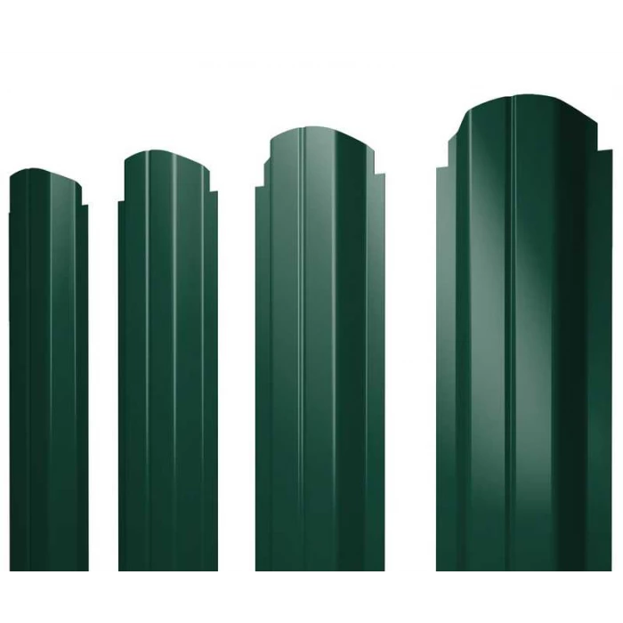 Штакетник П-образный B фигурный Grand Line 0,45 Полиэстер RAL 6005 Зеленый Мох