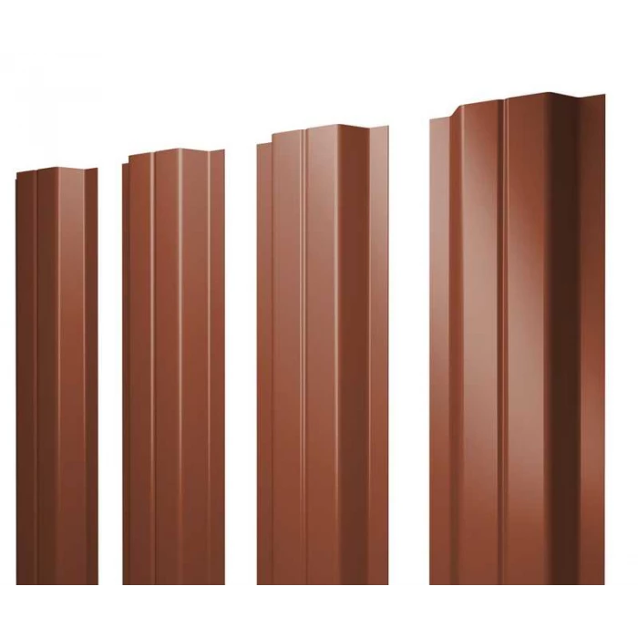 Штакетник П-образный А Grand Line 0,45 Drap RAL 8004 Терракота