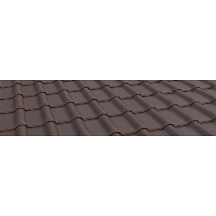 Керамическая черепица Braas Рубин 13V Ангоб темно-коричневый