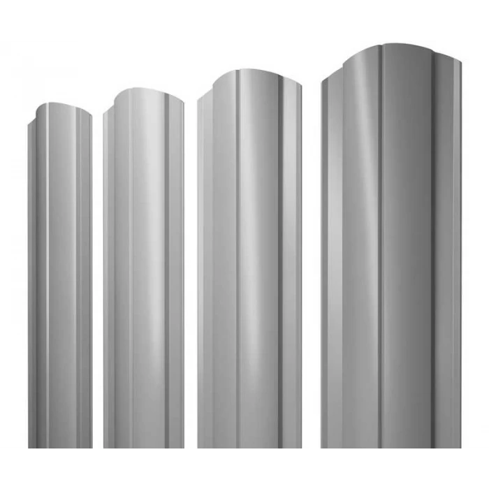 Штакетник Круглый фигурный Grand Line 0,4 Полиэстер RAL 7004 Серый