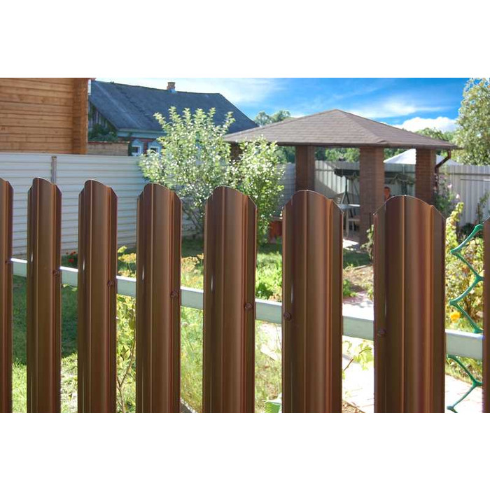 Штакетник Twin 0,45 Print Elite Chestnut Wood (обратная сторона серая) фото 3