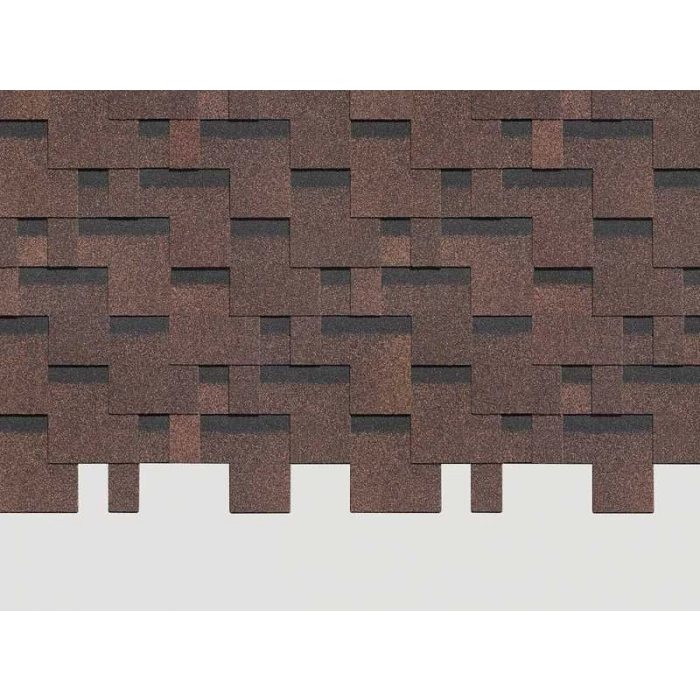 Гибкая черепица Docke STANDARD ТЕТРИС Коричневый