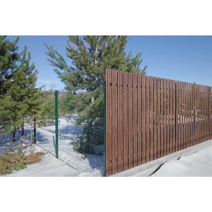 Штакетник Twin фигурный 0,45 Print Elite Antique Wood фото 2