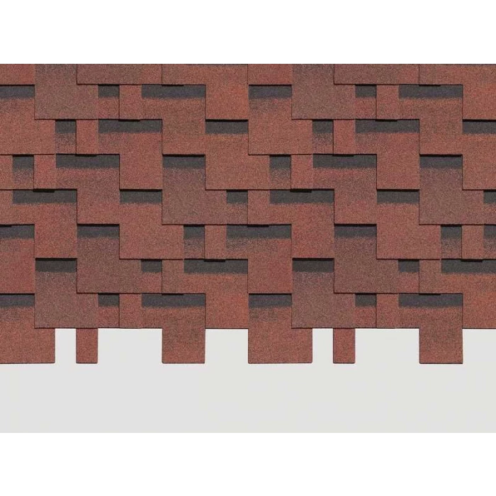 Гибкая черепица Docke STANDARD ТЕТРИС Красный