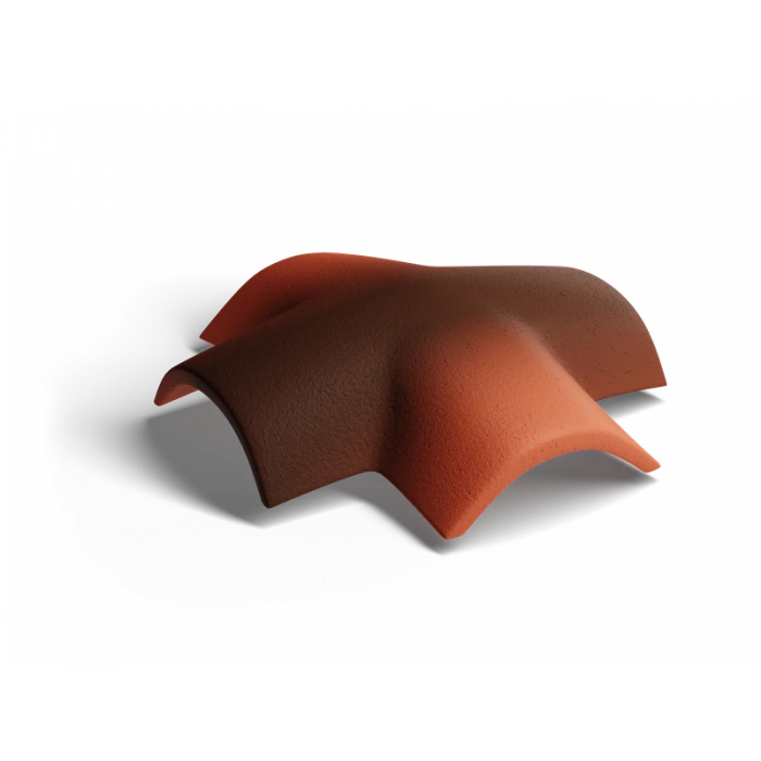 Х-образная черепица для наклонных хребтов 35 градусов Antik Красный Kriastak