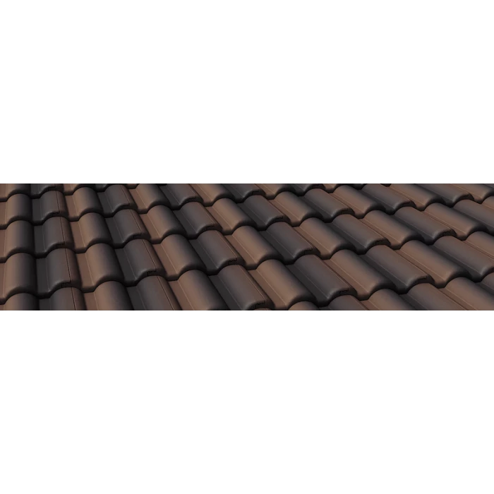 Цементно-песчаная черепица Braas Таунус Антик темно-коричневый