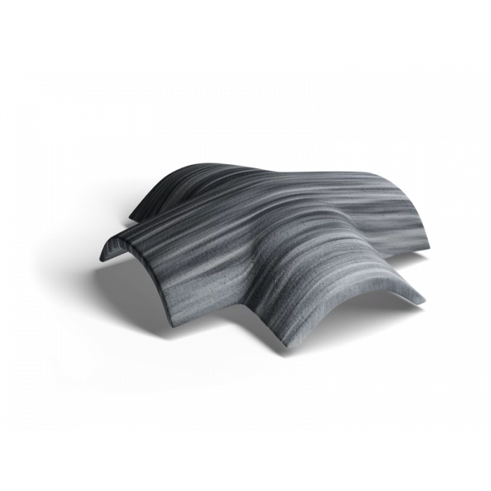 Х-образная черепица для наклонных хребтов 35 градусов Antik Серый Kriastak