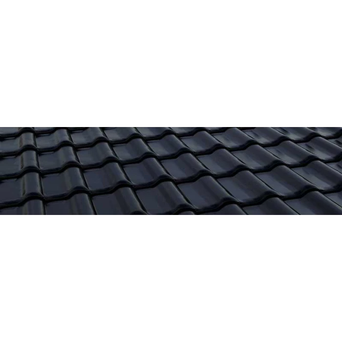 Керамическая черепица Braas Рубин 11V Глазурь глубокий черный