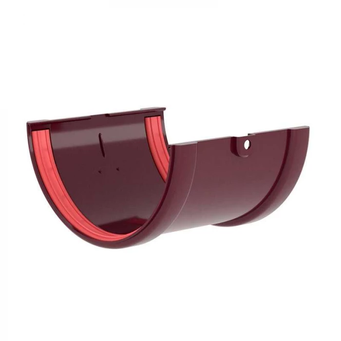 Соединитель желобов ПВХ Grand Line бордо (RAL 3005)