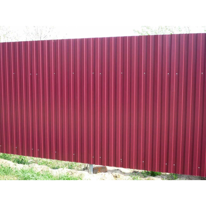 Профлист Grand Line C8А 0.5 Satin с пленкой RAL 3005 Красное вино фото 7