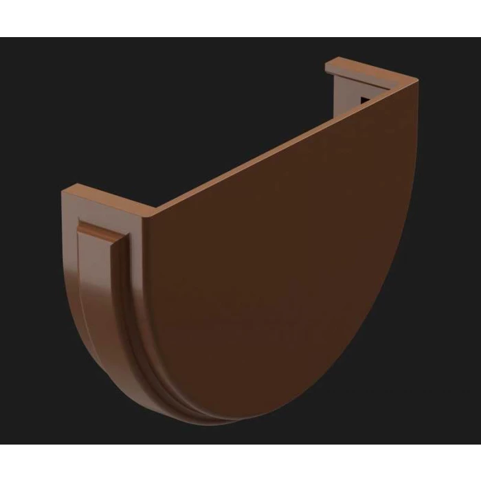 Заглушка желоба PREMIUM, каштан