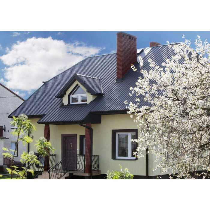 Профлист Grand Line C20А 0.5 Satin с пленкой RR 32 Темно-коричневый фото 4