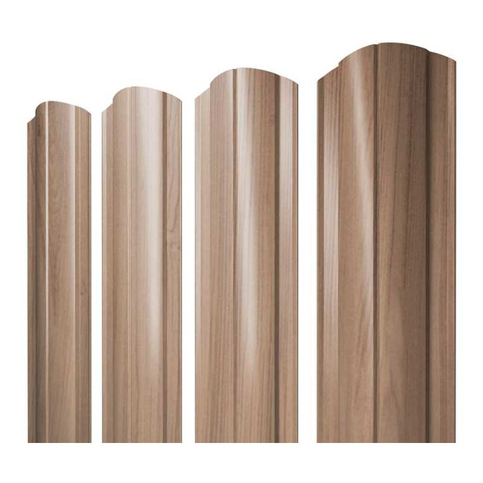 Штакетник Круглый фигурный Grand Line 0,45 Print Elite Honey Wood Honey Wood