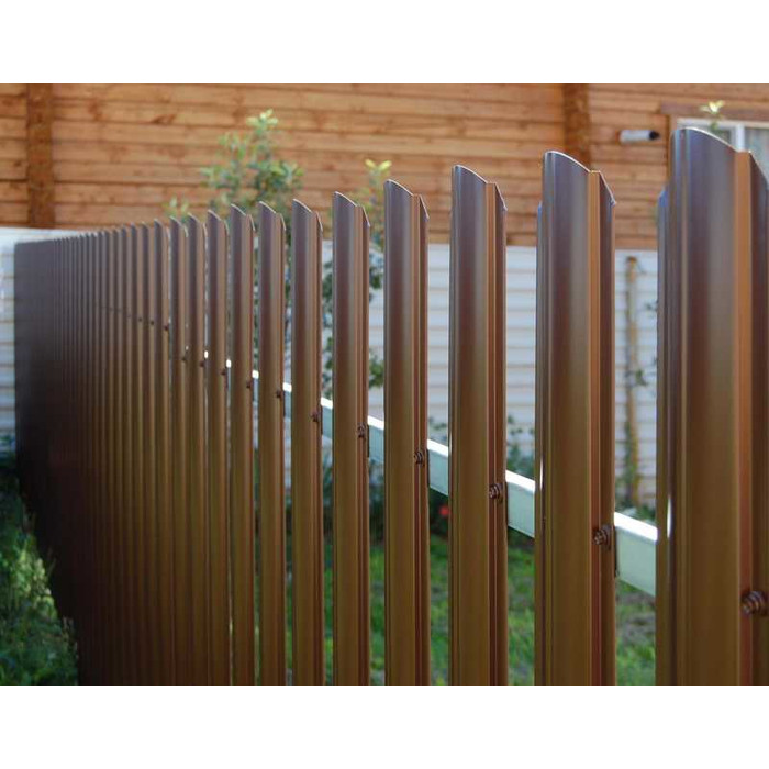 Штакетник Круглый фигурный Grand Line 0,45 Print Elite Choco Wood Choco Wood фото 3