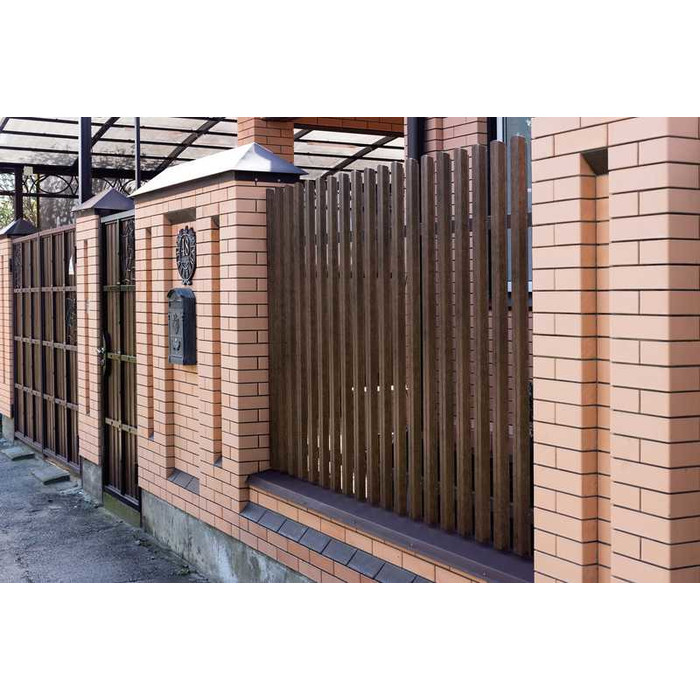 Штакетник П-образный А Grand Line 0,45 Print Elite Antique Wood Antique Wood фото 2