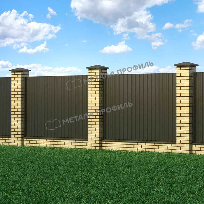 Профлист Металл Профиль МП20 0.45 VikingMP® RR 32 Темно-коричневый R фото 3