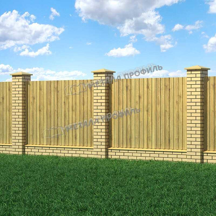Профлист Металл Профиль МП20 0.5 ECOSTEEL® текстурированный Золотой дуб B фото 3