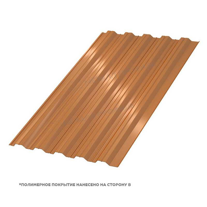 Профлист Металл Профиль HC35 0.5 AGNETA® двусторонний Copper/Copper, Медный/Медный A