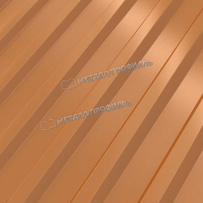 Профлист Металл Профиль МП20 0.5 AGNETA® двусторонний Copper/Copper, Медный/Медный R фото 5