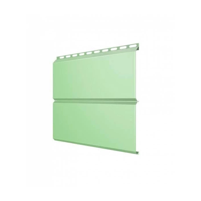 Софит ЭкоБрус без перфорации 0,345 Grand Line 0,45 PE с пленкой RAL 6019 бело-зеленый