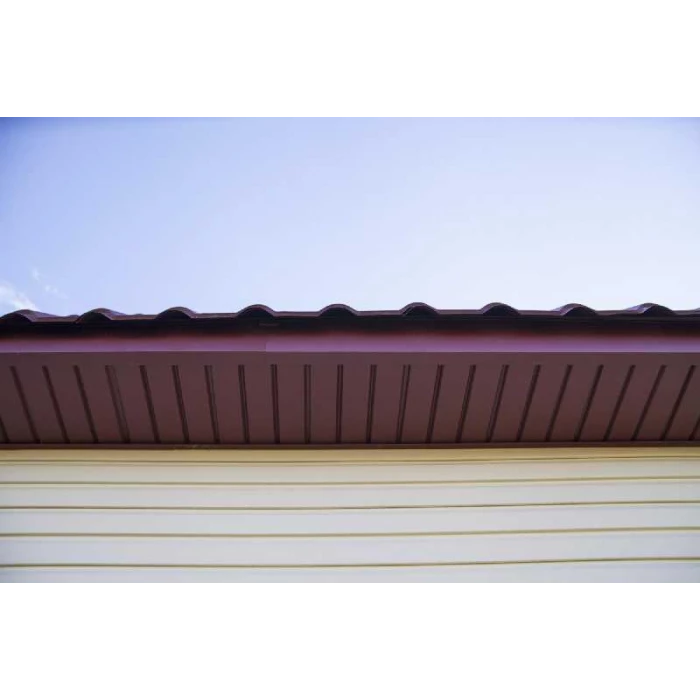 Софит металлический без перфорации 0,5 Rooftop Matte с пленкой RAL 9005 черный